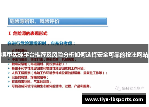 德甲买球平台推荐及风险分析如何选择安全可靠的投注网站