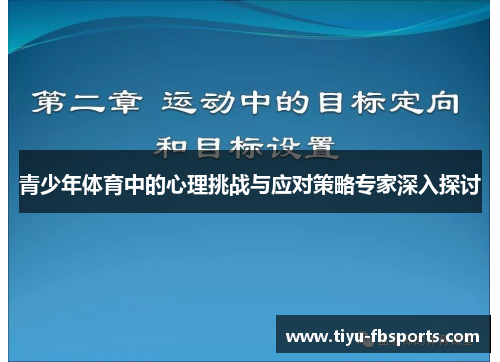 青少年体育中的心理挑战与应对策略专家深入探讨